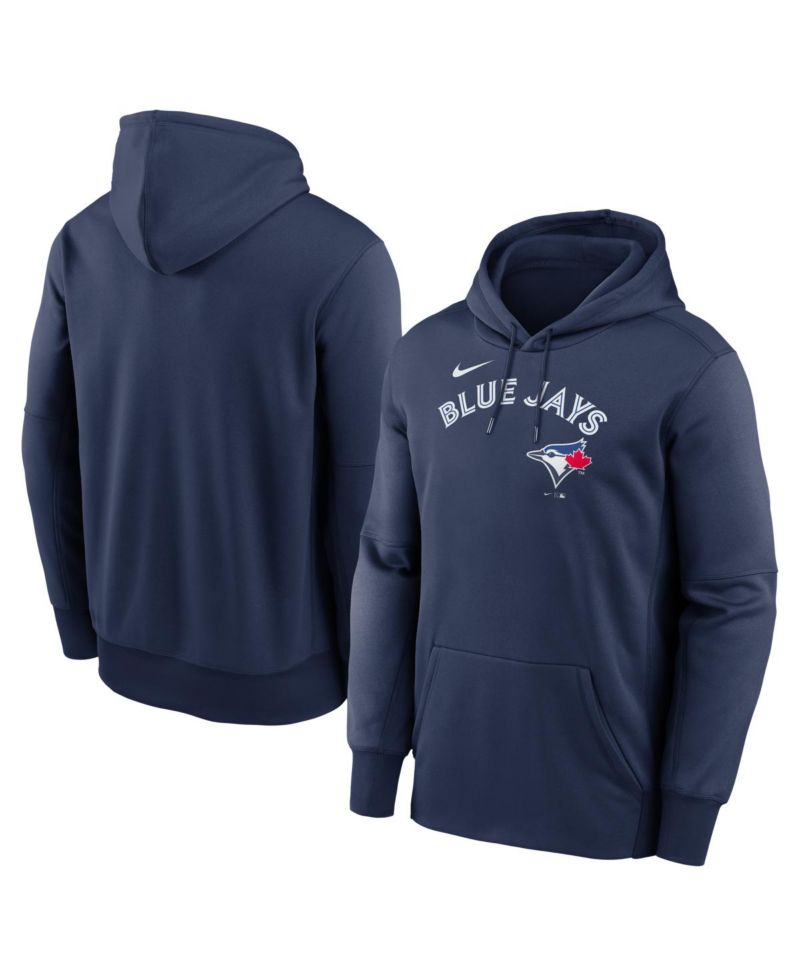 Men's Navy Toronto Blue Jays Primary Wordmark Therma Hoodie