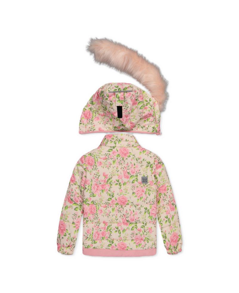 Girls' 4-16 Play Hooded Floral-Print Jacket and Pants, 2-Piece Set