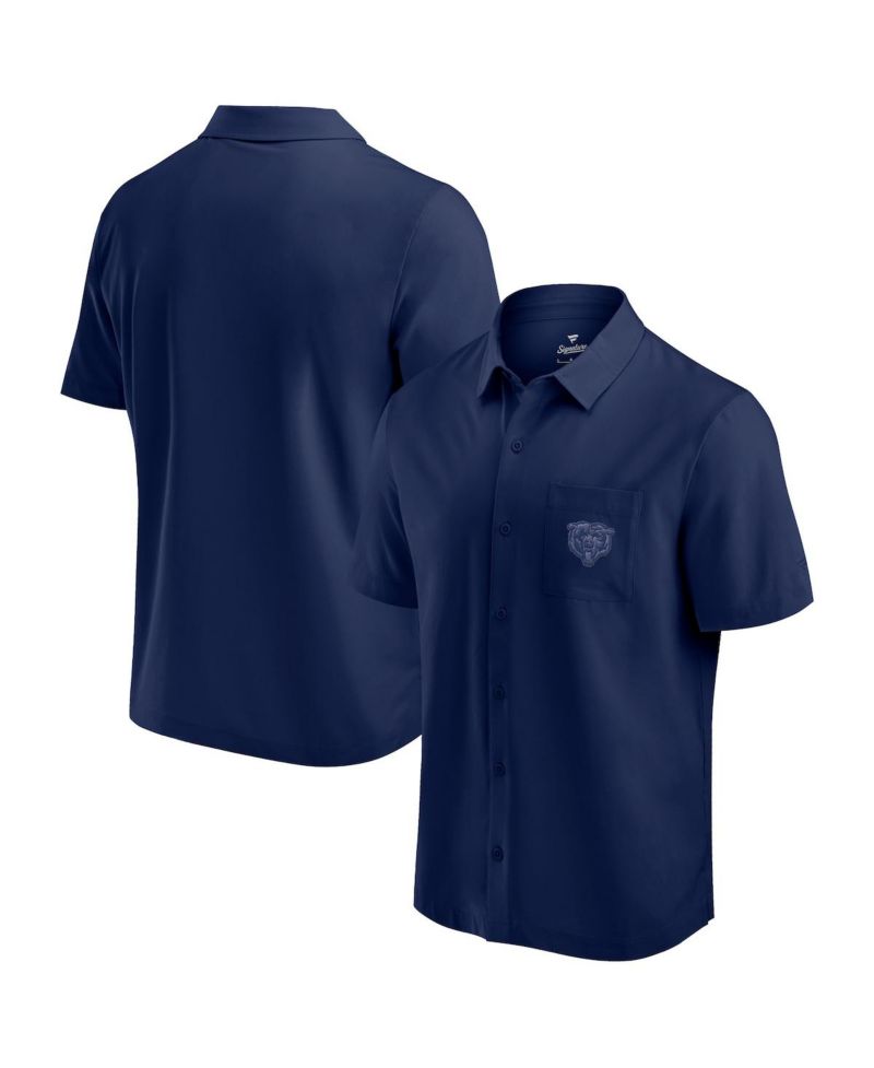 Men's Navy Chicago Bears Front Office Button-Up Shirt