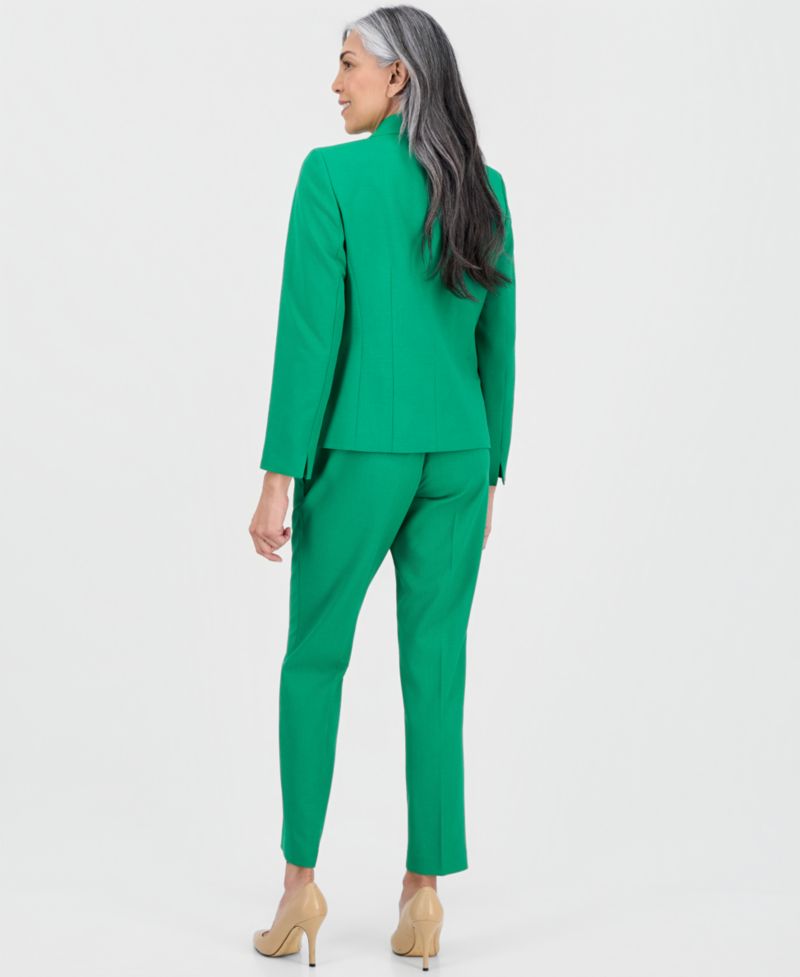 Women's Notch-Lapel Mid-Rise 2 Piece Pantsuit