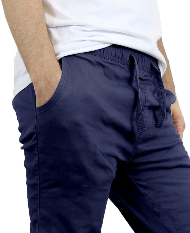 Men's Slim Fit Basic Stretch Twill Joggers, Pack of 3