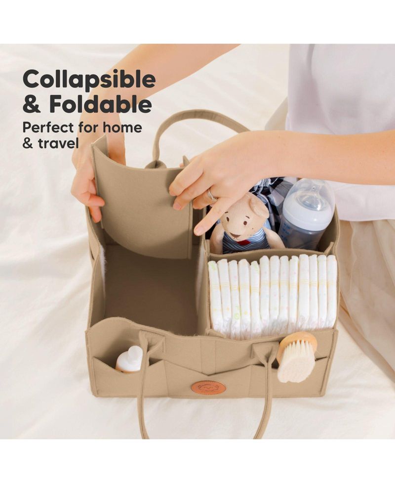 Original Baby Diaper Caddy Organizer, Large Storage Caddy Organizer for Nursery, Changing Table