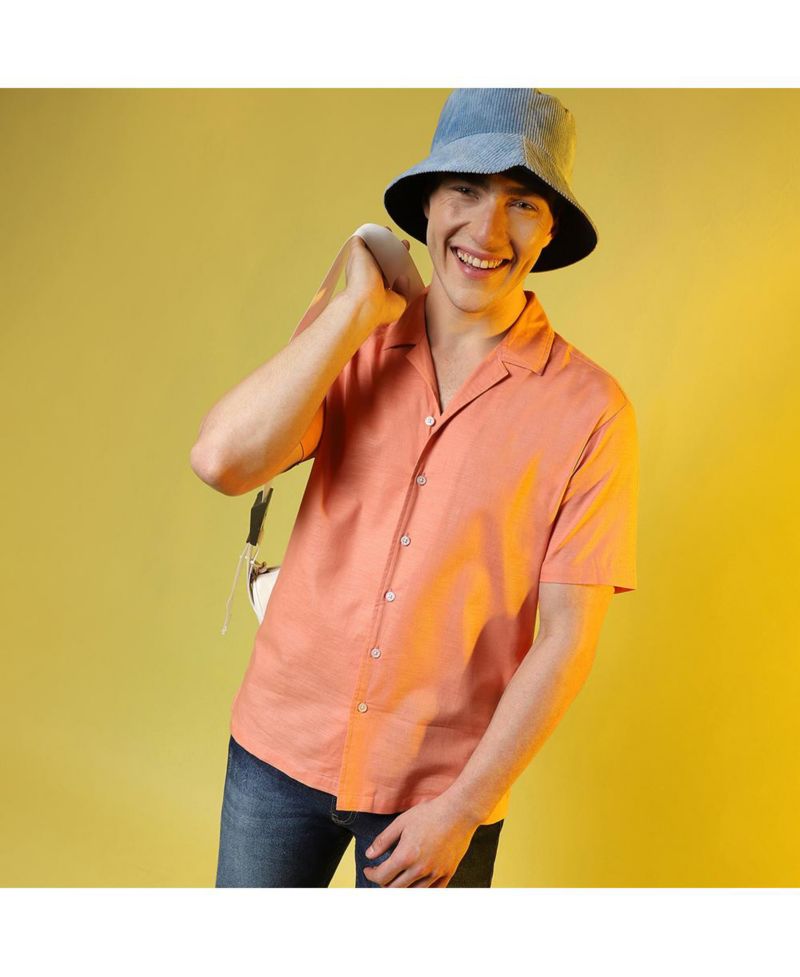 Men's Tangarine Orange Heathered Shirt
