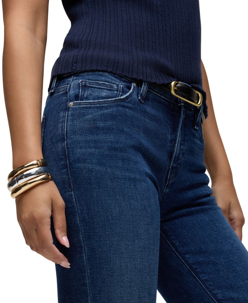 Women's Nico Mid-Rise Straight-Leg Medium-Wash Denim Jeans