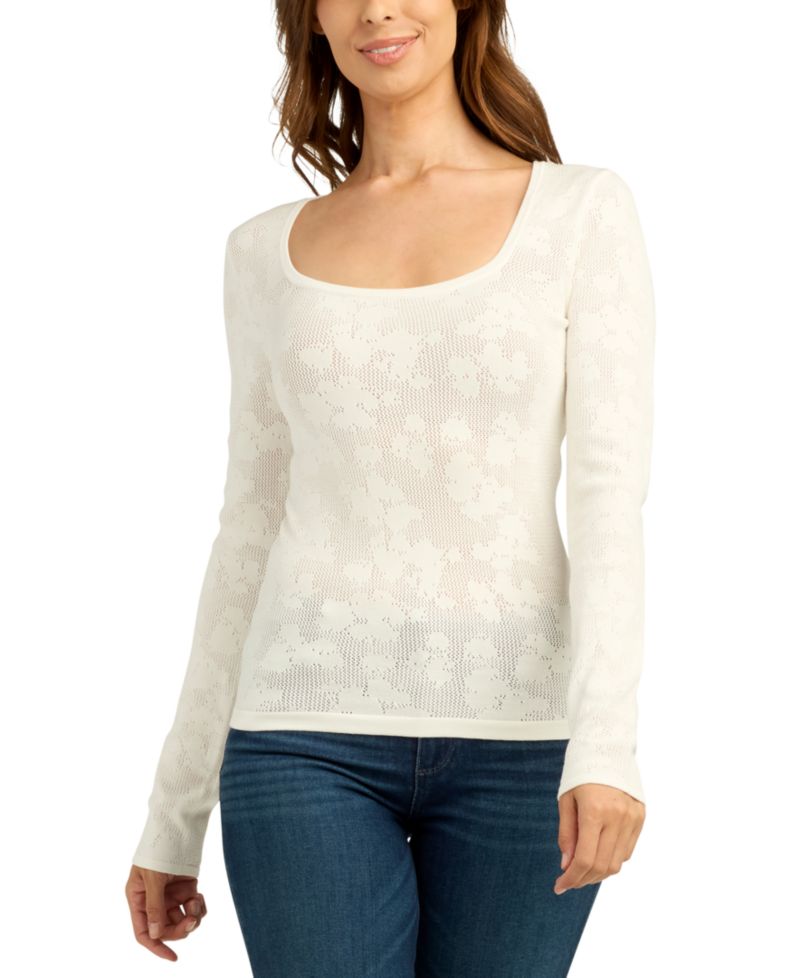 Juniors' Long-Sleeve Pull-On Sweater