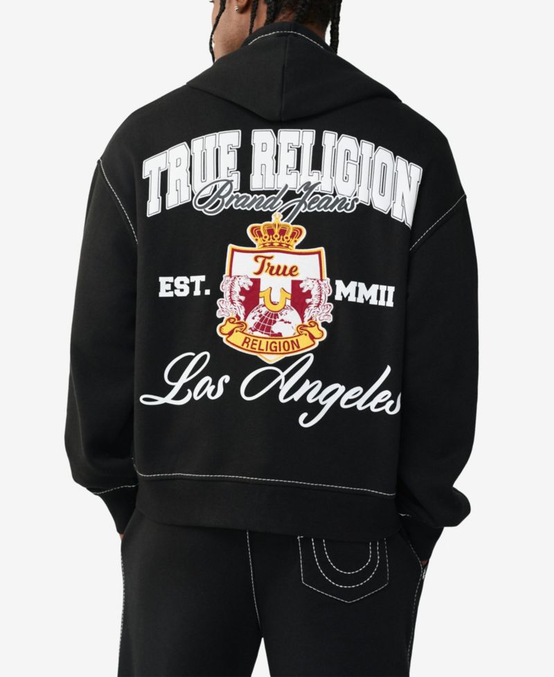 Men's Long-Sleeve Crest Zip-Up Sweatshirt