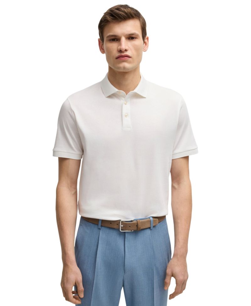 Men's Mercerized Cotton Regular-Fit Polo Shirt