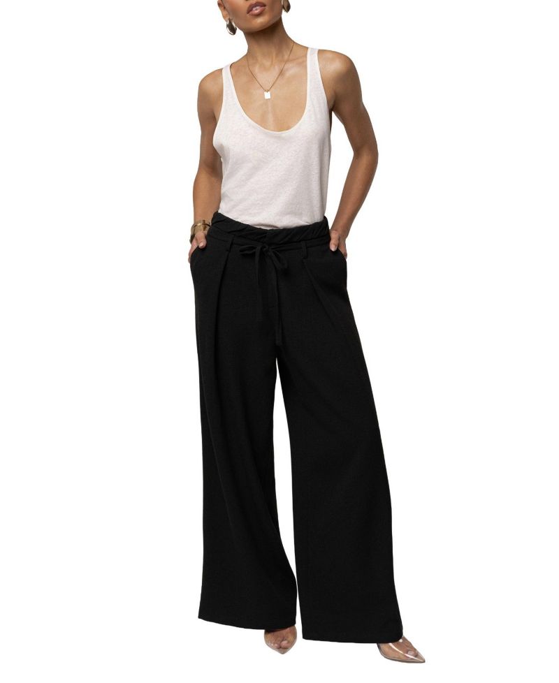 Women's Refined Ease High-Waisted Wide-Leg Pleated Pants