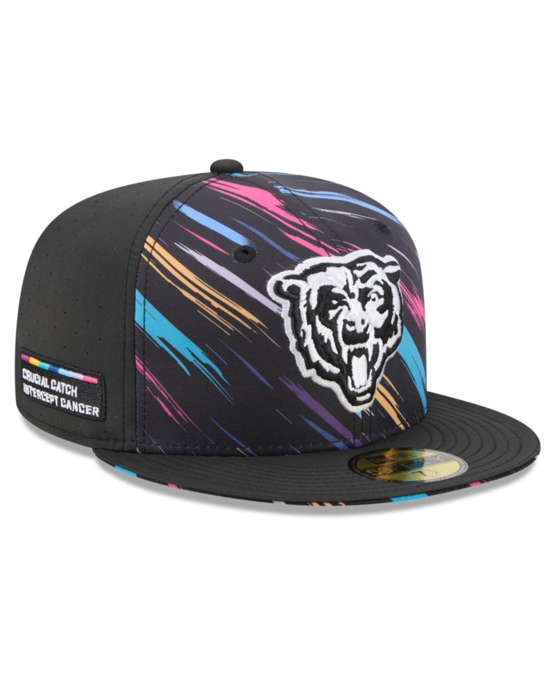 Men's Black Chicago Bears 2026 NFL Cruical Catch 59FIFTY Fitted Hat