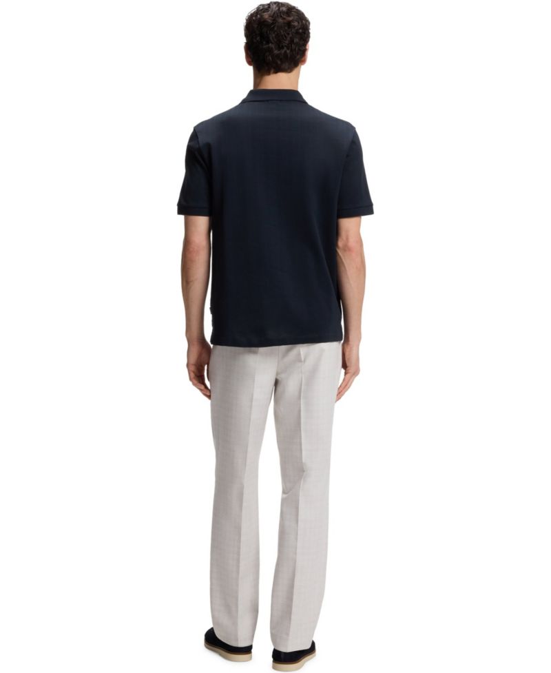 Men's Cotton-Jacquard Regular-Fit Polo Shirt
