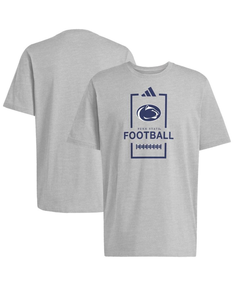 Men's Gray Penn State Nittany Lions Football Cotton T-Shirt
