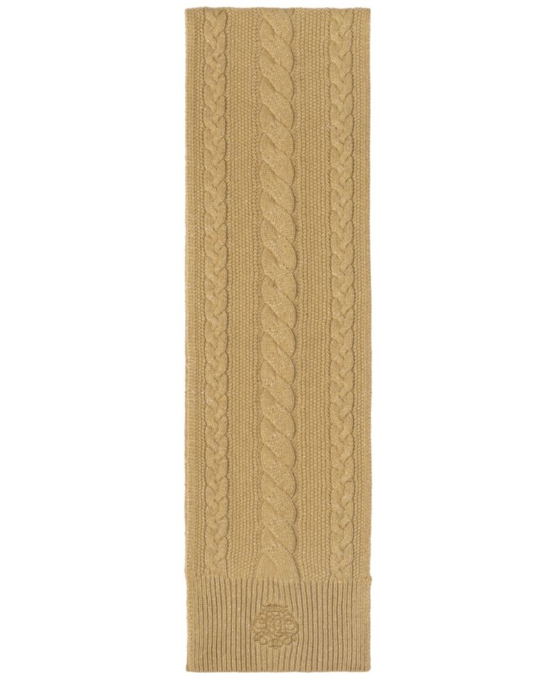 Metallic Direct Embroidery Cable Scarf