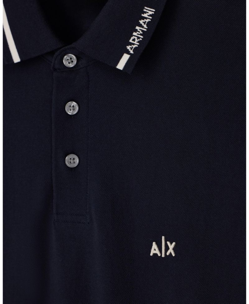 Men's Pique Tipping Wording Polo Shirt