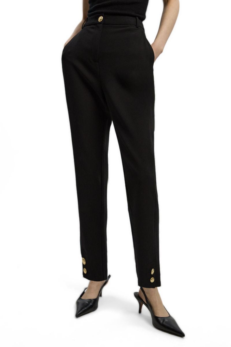 Petite Military Straight Leg Trousers