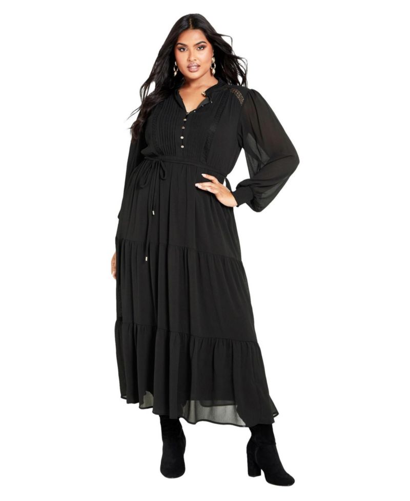 Women's Plus Size Jasmine Tiered Maxi Dress