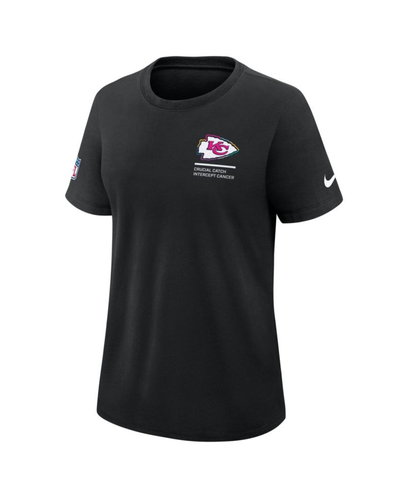 Women's Black Kansas City Chiefs 2025 NFL Crucial Catch Tri-Blend Dri-FIT T-Shirt