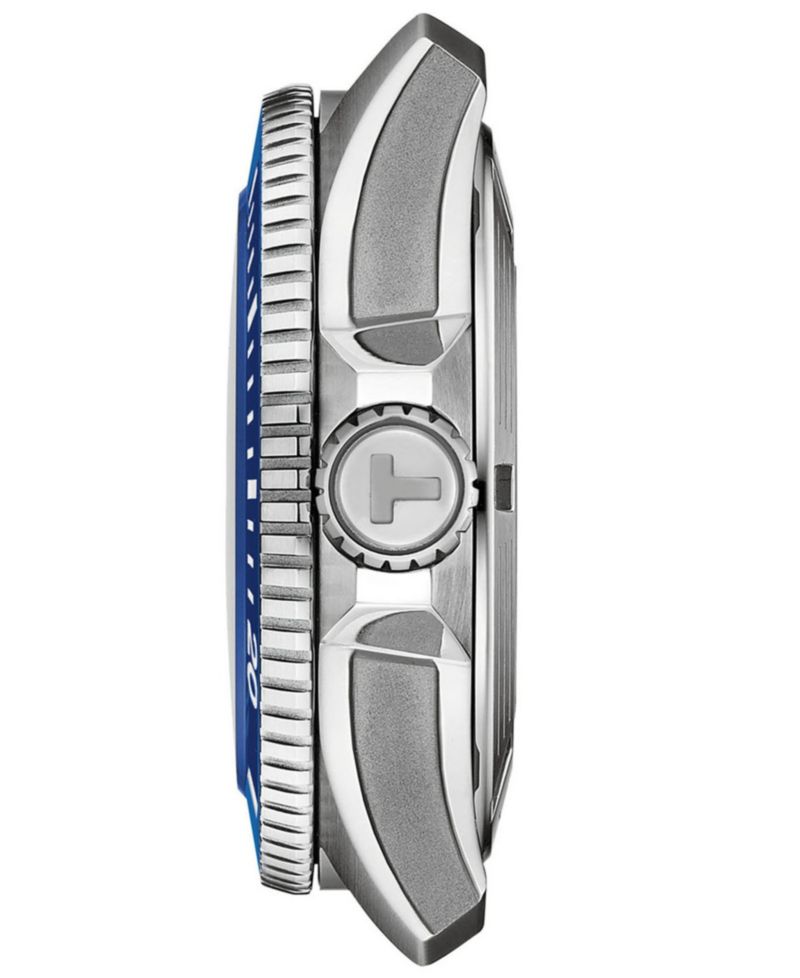 Men's Seastar Blue Rubber Strap Watch 44mm