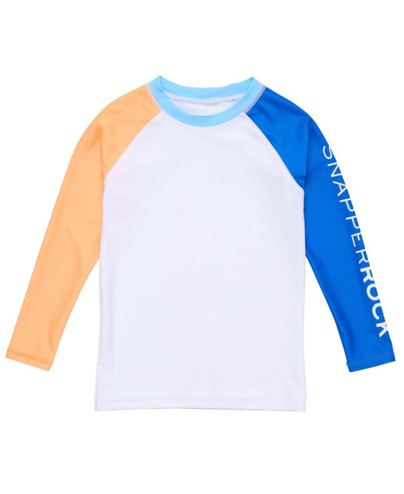 Big Boys 4-20 Blue Papaya Long Sleeve Rash Top