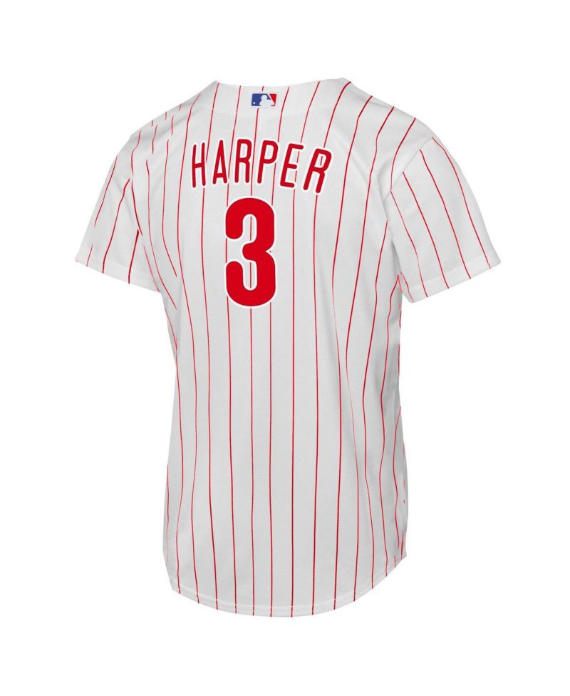 Big Boys and Girls Bryce Harper White Philadelphia Phillies Home Replica Player Jersey