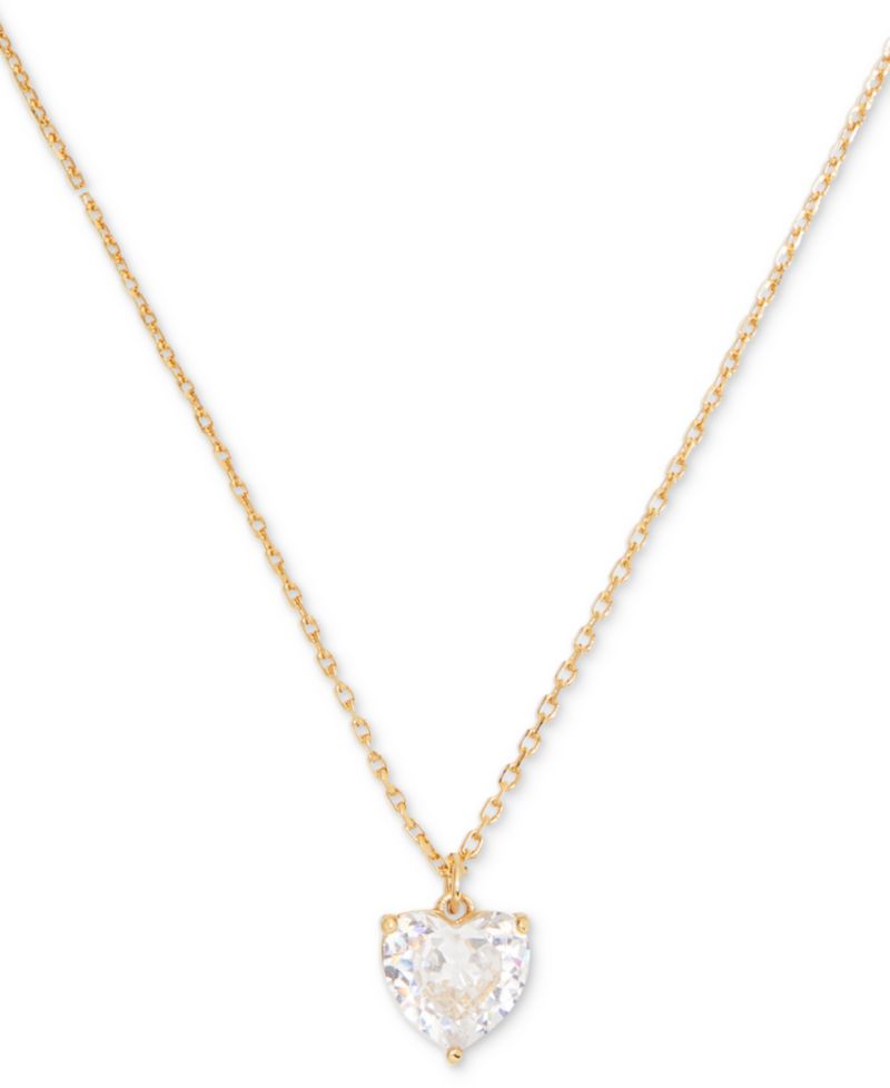 Gold-Tone Birthstone Heart Pendant Necklace, 16" + 3" extender