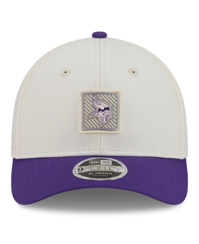 Big Boys and Girls Cream/Purple Minnesota Vikings 2026 Training Camp 9FORTY M-Crown Adjustable Hat