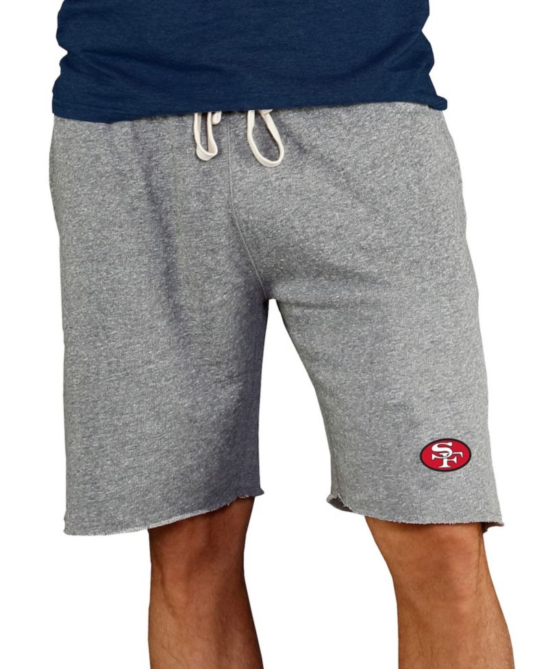 Men's Gray San Francisco 49ers Throwback Logo Mainstream Terry Shorts