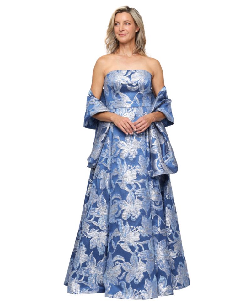 Women's Cold-Shoulder Strapless Ball Gown