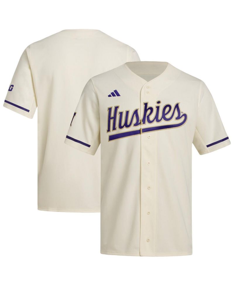 Men's Cream Washington Huskies Replica Baseball Jersey
