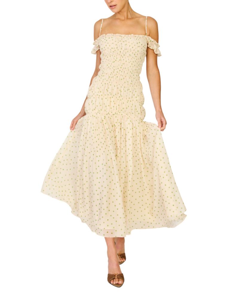 Women's Polka Dot Print Maxi Dress