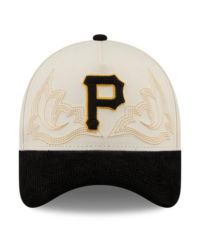Men's Stone Pittsburgh Pirates Western Stitch 9FORTY A-Frame Adjustable Hat