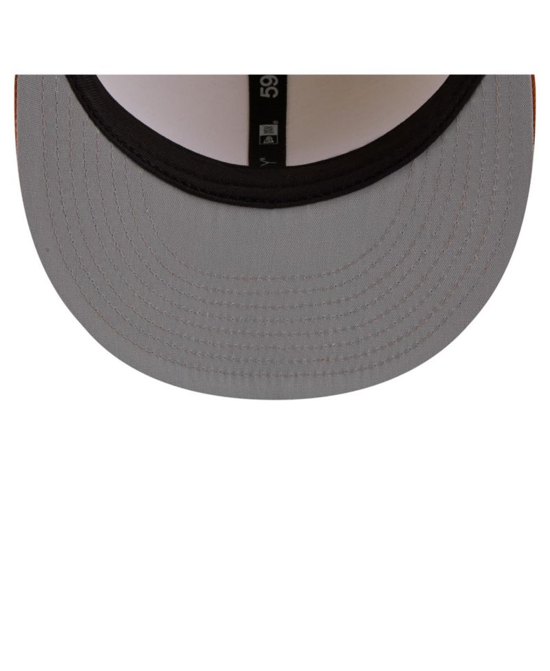 Men's Cream/Texas Orange Texas Longhorns Two-Tone Script 59FIFTY Fitted Hat