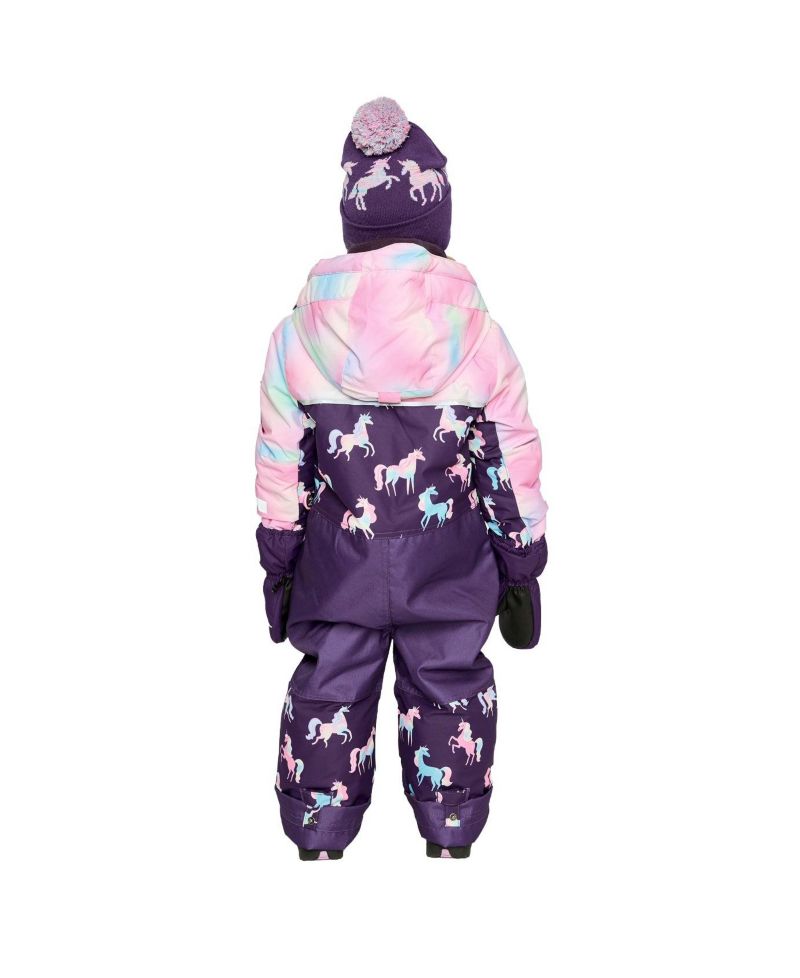 Little and Big Girl( 6 to 14 ) One Piece Play Snowsuit Unicorn Print