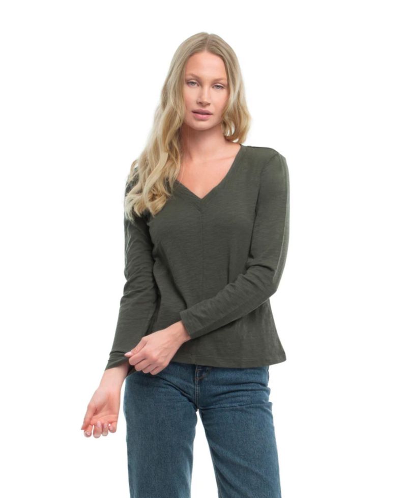 Women's Deep V Slim Tee