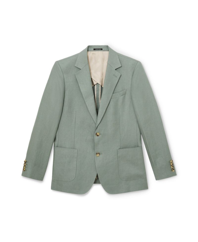 Men's Atlantic Single-Breasted Tailored-Fit Linen Blazer