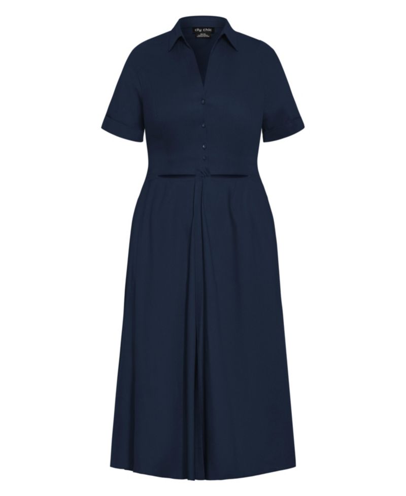 Women's Malia Collar Cut Out Shirt Dress