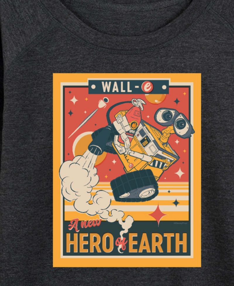 Plus Size Wall-E New Hero Of Earth French Terry Long-Sleeve T-Shirt