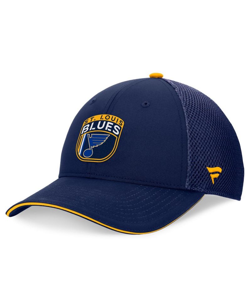 Men's Navy St. Louis Blues 2024 NHL Draft on Stage Trucker Adjustable Hat