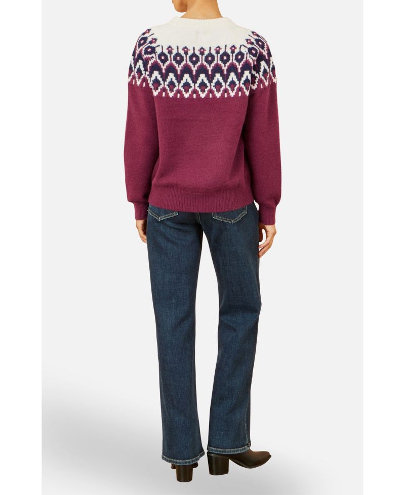 Women's Fair Isle Relaxed Fit Knitted Sweater