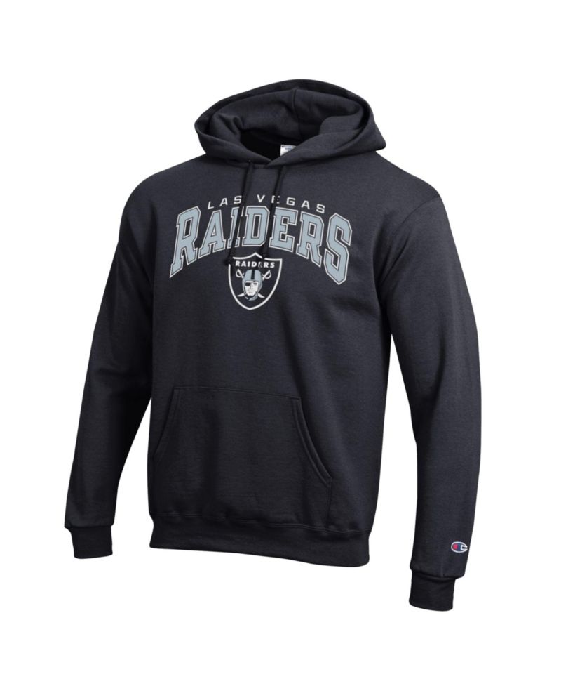 Men's Black Las Vegas Raiders Powerblend Arch over Logo Hoodie