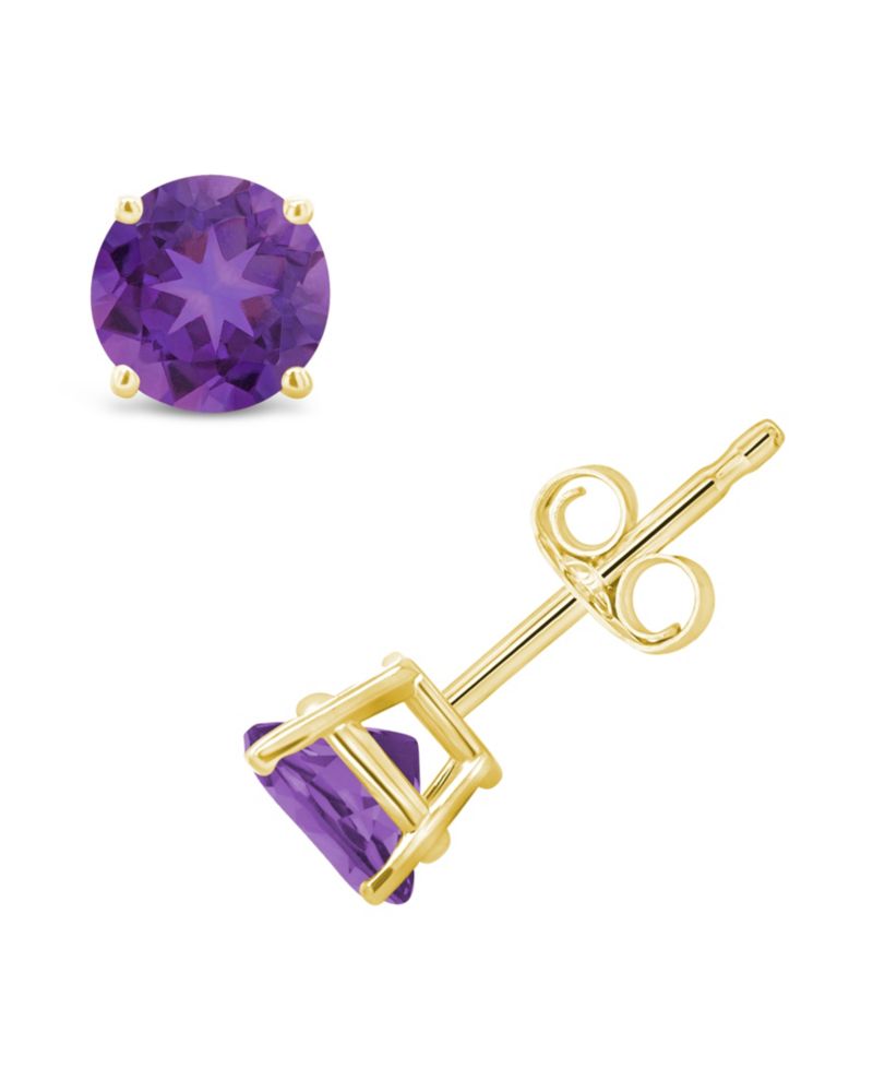 Amethyst (9/10 ct. t.w.) Stud Earrings in 14K White or Yellow Gold