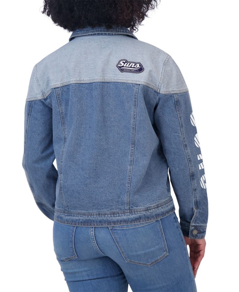 Women's Blue Phoenix Suns Full-Button Denim Jacket