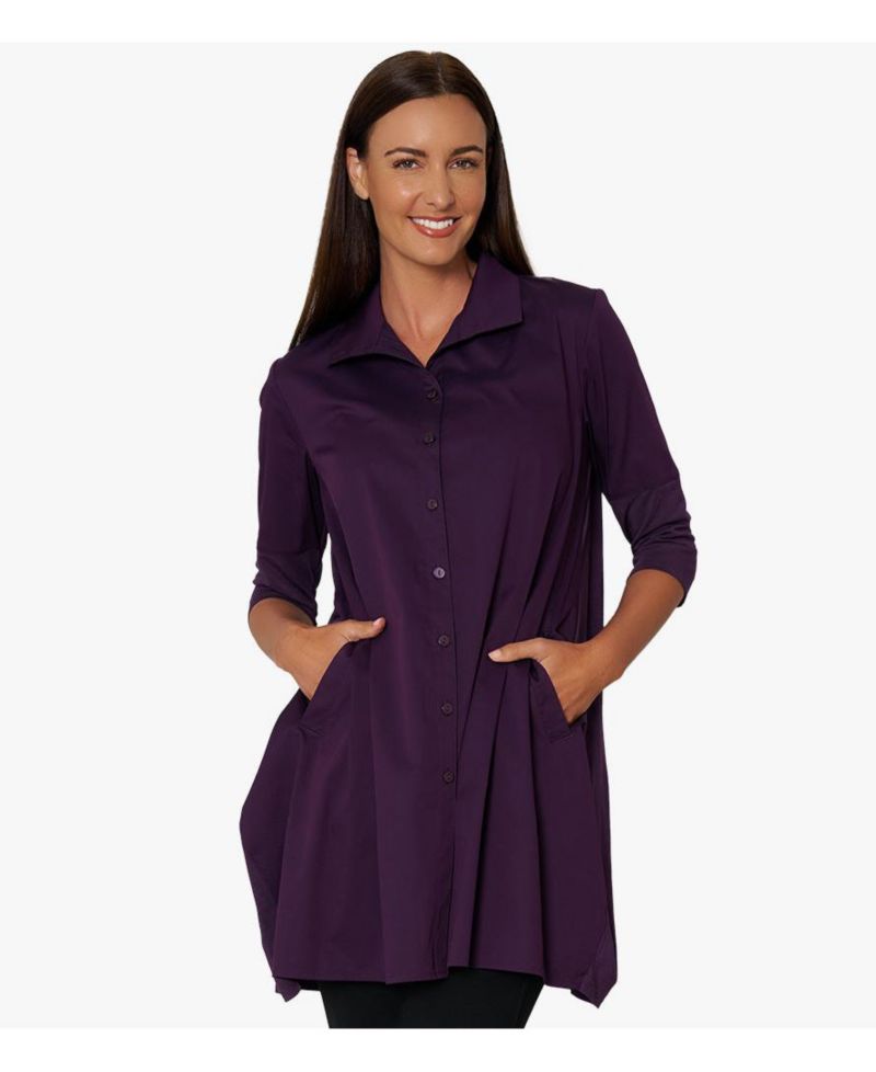 Women's Quarter Sleeve Cotton and Jersey Tiburon Tunic
