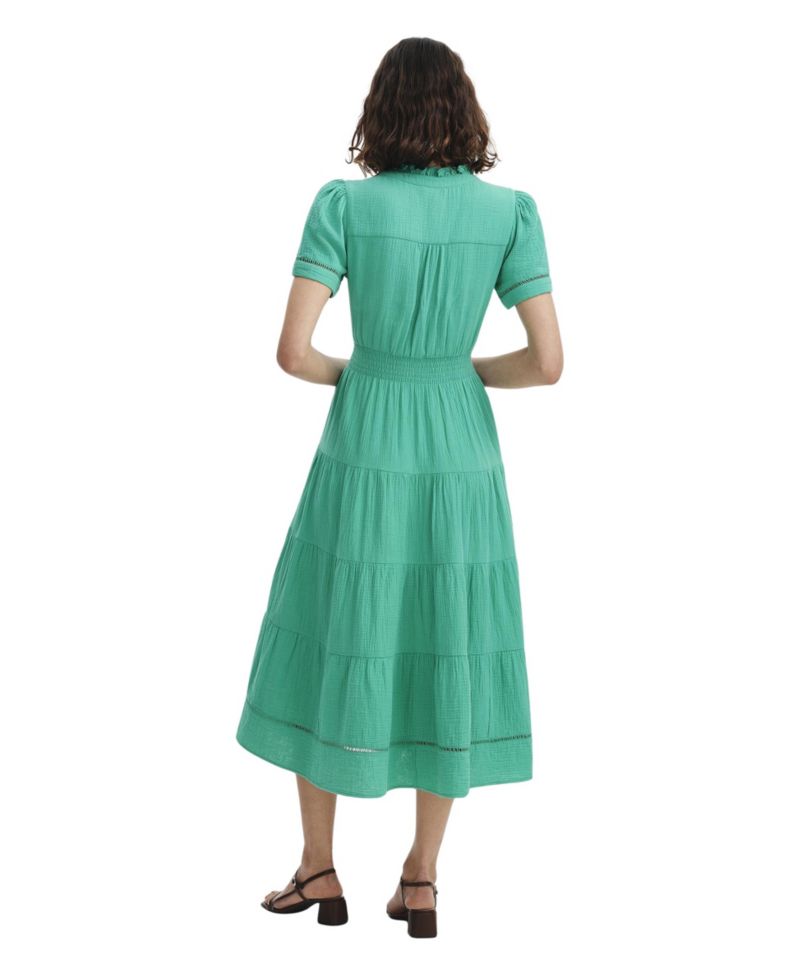 Women's Natalia Short-Sleeve Tiered Midi Dress