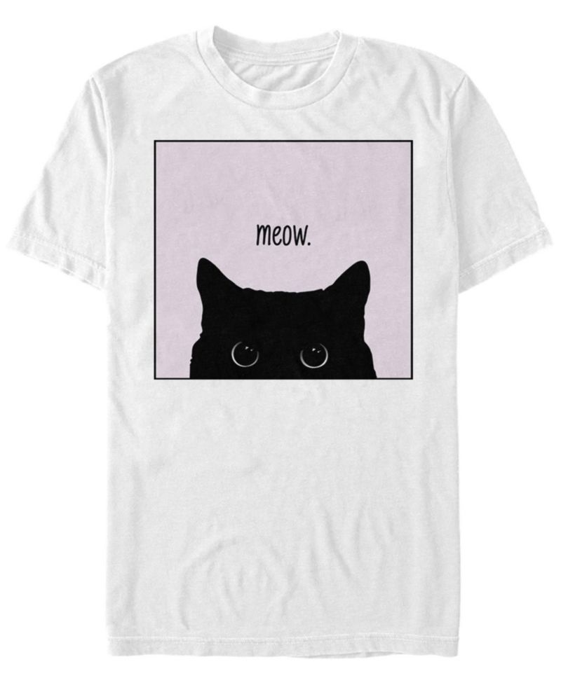 Men's Peeking Cat Short Sleeve Crew T-shirt