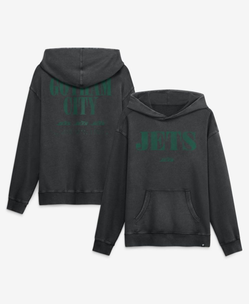 Men's Black New York Jets Relaxed Intense Rivalry French Terry Hoodie