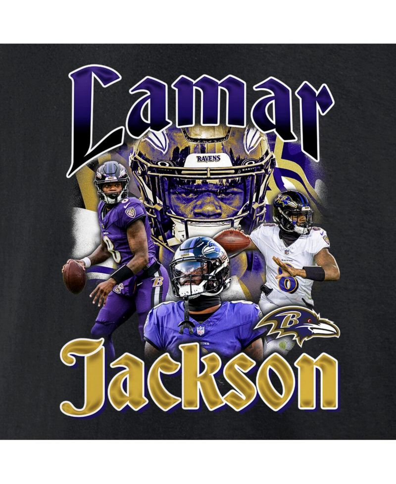 Men's Lamar Jackson Black Baltimore Ravens Notorious Player Graphic T-Shirt
