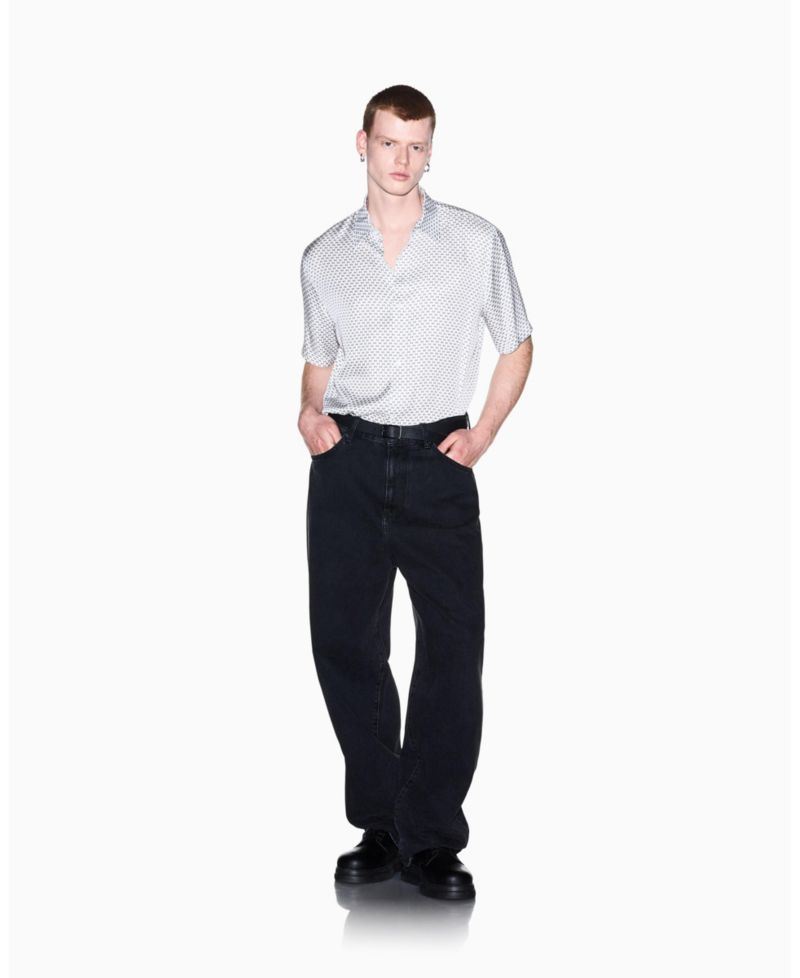 Men's Viscose All Over Logo Woven Shirt