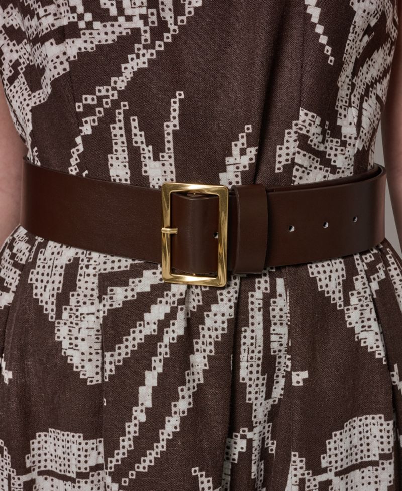 Women's Printed Square Neck Midi Dress