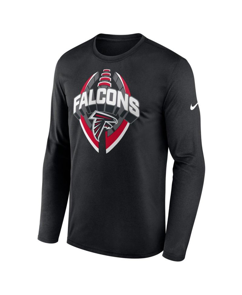 Men's Black Atlanta Falcons Primetime Legend Icon Performance Long Sleeve T-Shirt
