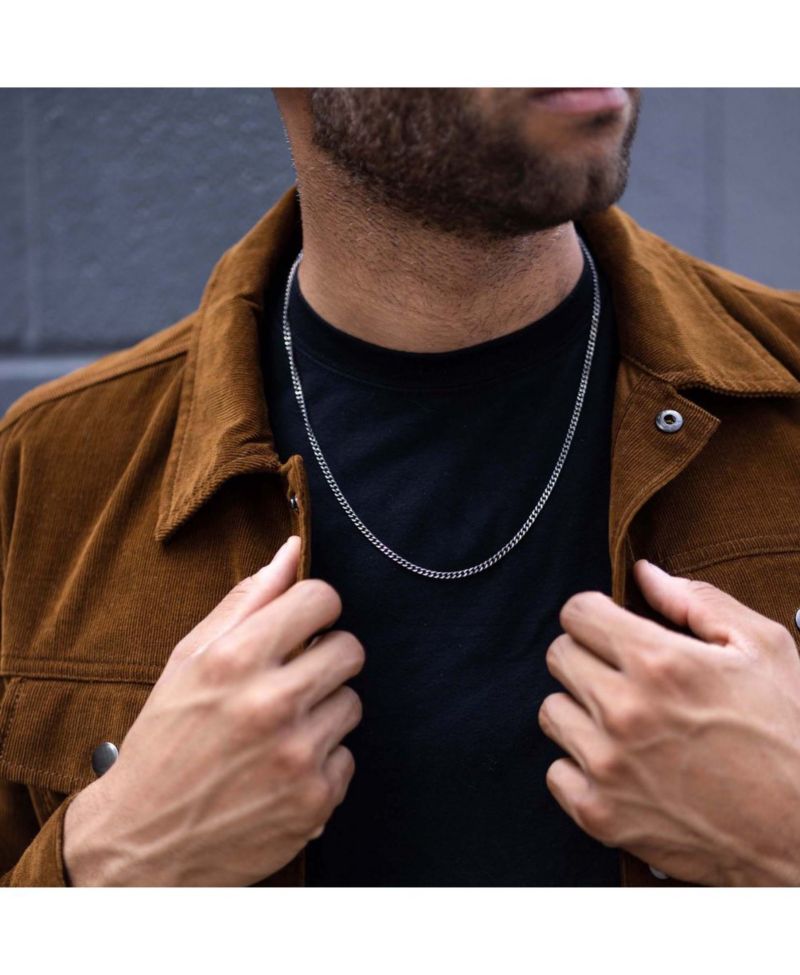 Men's Cuban Chain Curb Link Necklace 24"